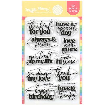 Waffle Flower Stempel - Love Thanks Sentiments